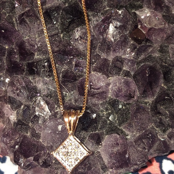 Gold-Fill Diamond Accent Necklace - Picture 3 of 5